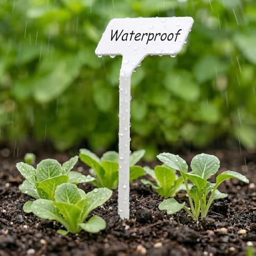 KINGLAKE GARDEN Outdoor Plastic Plant Labels 50 Pack 11.8 inch Outdoor