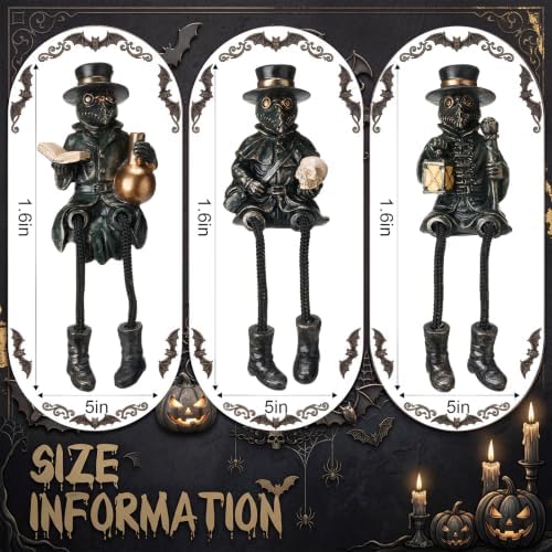 Halloween Plague Doctor Shelf Sitters Set of 3 for Home Decor