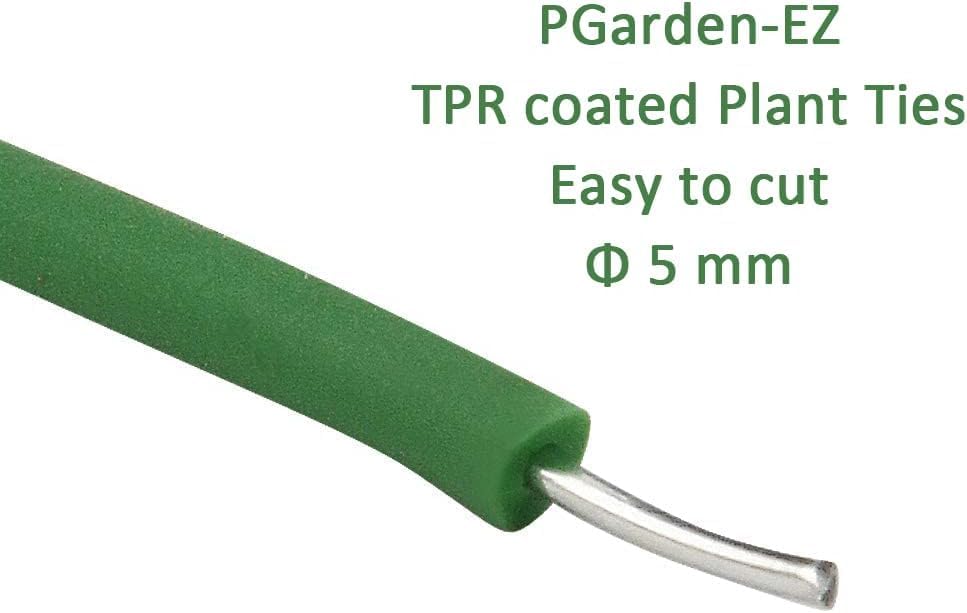PGarden-EZ Heavy Duty Garden Plant Ties, 250 Feet Soft Twist Ties for Vines Tomatoes, Thick Green Zip Ties for Climbing