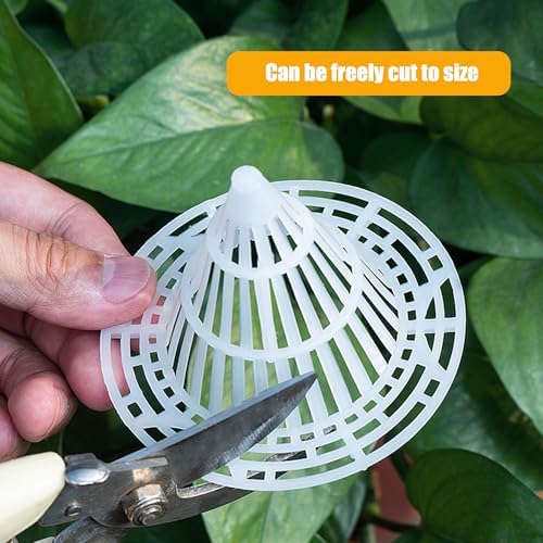 Plant Pot Drainage Cones, 10 Pack – Breathable Mesh Pot Bottom Pads for Improved Airflow & Drainage, Prevent Soil Loss, Suitable for Small Potted Plants, Succulents, Bonsai (Medium)