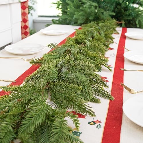 6 Ft Christmas Norfolk Pine Garland, Artificial Pines Greenery Garlands