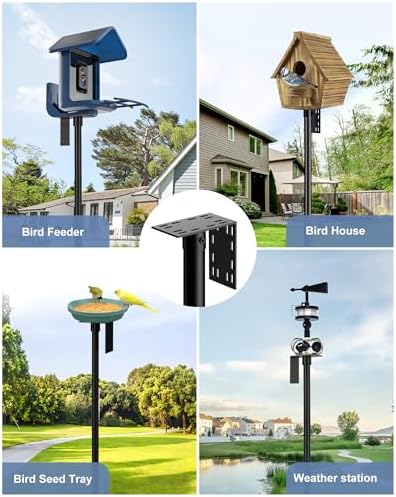 Onlyfly Bird Feeder Pole Stand – 90 Inch Height Feeding Station with 1-Inch Dia Heavy Duty for Hanging Feeders, 2026 Upgraded Bird House Pole Mount Kit for Outdoor, Slip-Fit Connection