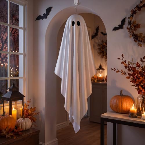 59 Inch Large Halloween Hanging Ghost Halloween Ghost Outdoor Decorations