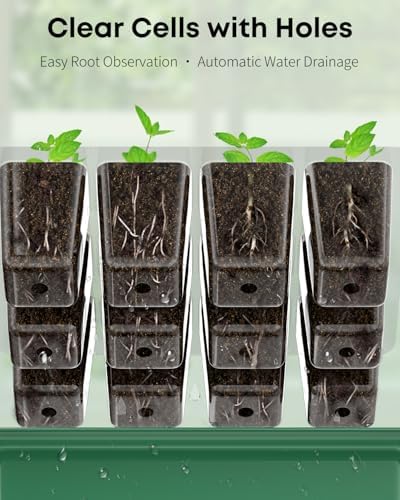 Pawfly 10 Pack Seed Starter Kit, 120 Cells, Seed Starter Trays