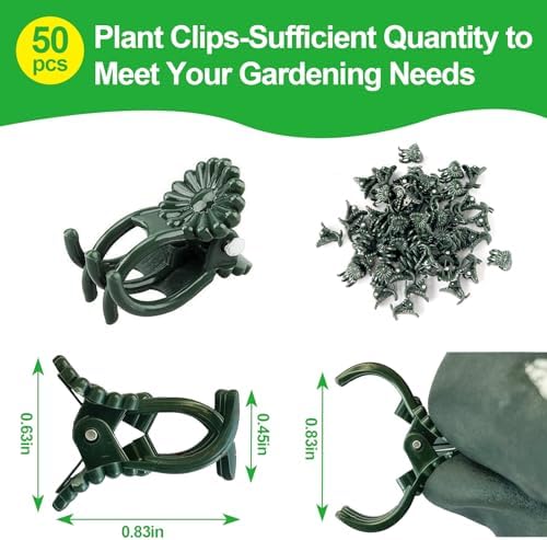 50 Pcs Plant Clips Orchid Clips,Plant Orchid Support Clips,Flower and Vine Clips，Garden Clips，Plant Clips for Climbing Plants
