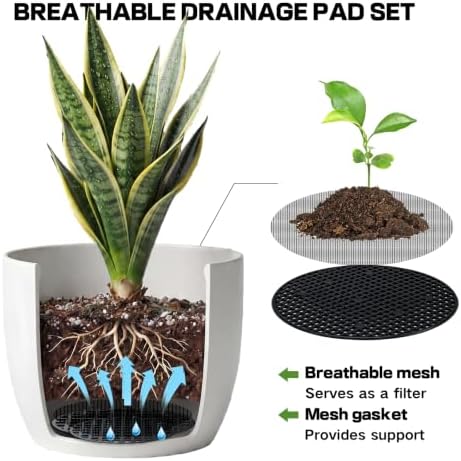 100 Mesh Screen for Planter Pots, Pot Grid Mats Pads, Plant Drainage Insert
