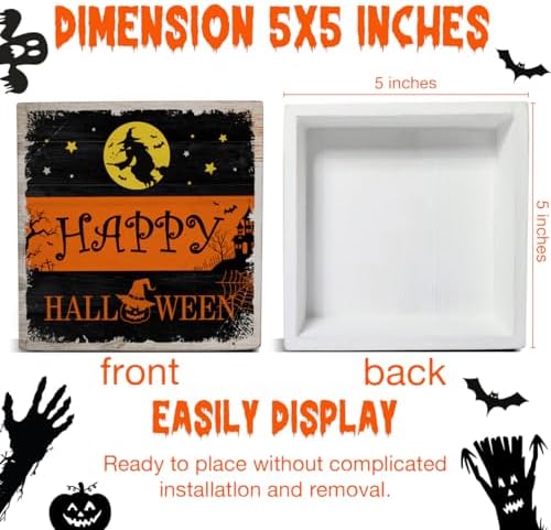 Witch Decor Sign Halloween Wood Sign Happy Halloween Decorations