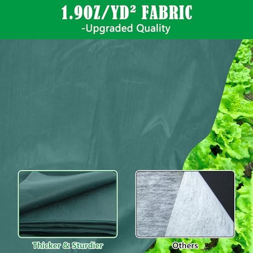 10X50 Ft Plant Cover Freeze Protection, 1.9oz/Yd² Thick Frost Cloth Blanket