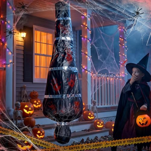 2 Packs 6ft Halloween Body Bags Decorations Outdoor, Hanging Corpse Props
