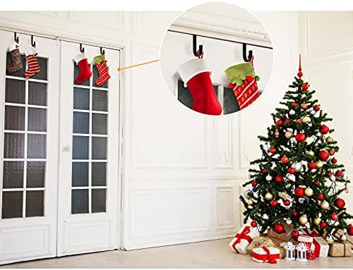 Hotop 16 Pcs Christmas Wreath Hanger Front Door Hooks,Black