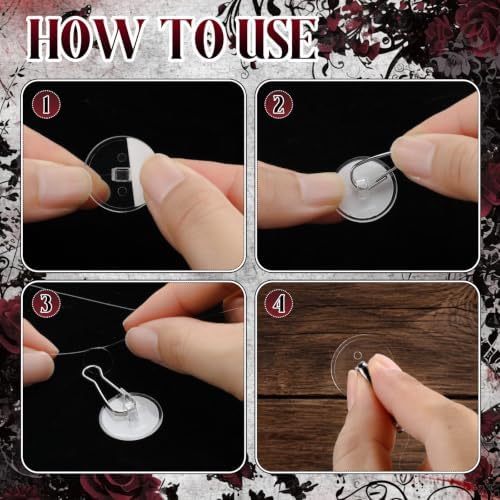 Thiccywoov 60 Pcs Black Artificial Roses Halloween Gothic Hanging Flower