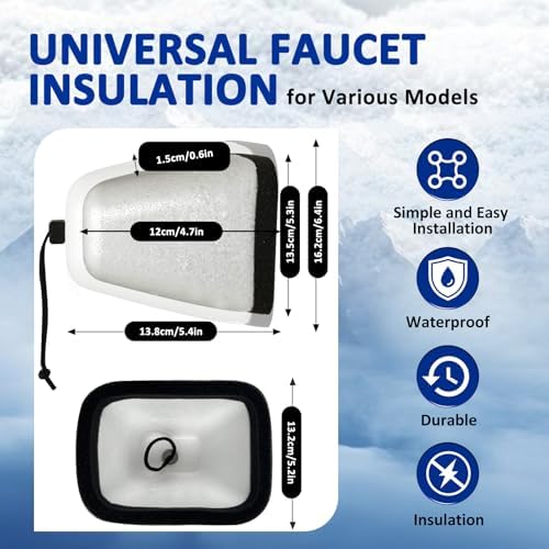 HEATIT Outdoor Faucet Cover 3 Pack, Foam Insulated Freeze Protector