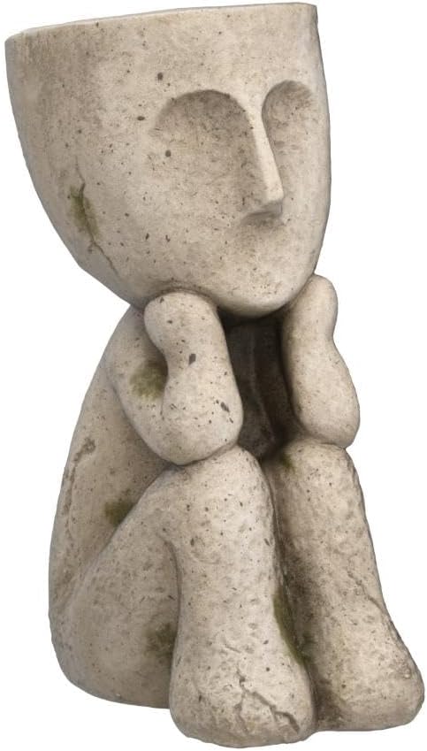 Large Face Head Planter Pots for Indoor Outdoor Plants Unique Flower Pots Succulent Planter with Drainage Hole Tree Man