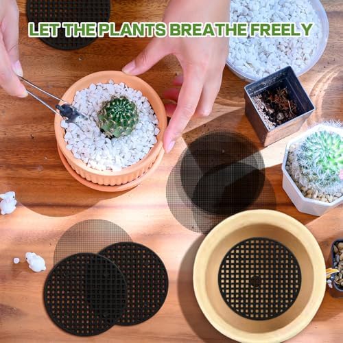 60 Mesh Screen for Planter Pots, Plant Drainage Insert, Pot Grid Mats Pads