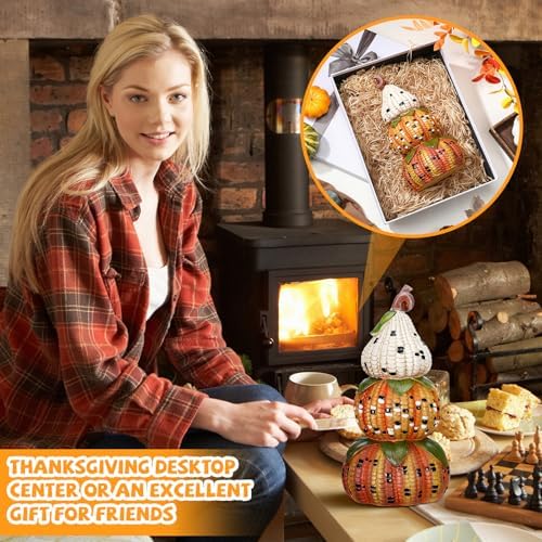 Fall Decorations for Home, Artificial Corn Decorative Pumpkins Figurines
