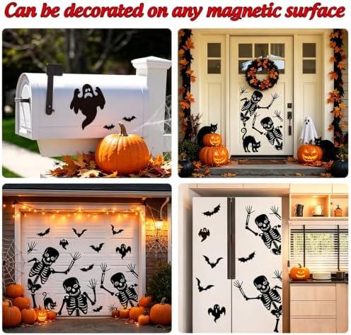 JarThenaAMCS 27Pcs Halloween Garage Decoration Magnet, Dancing Skeleton