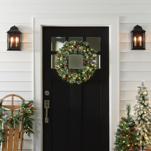 National Tree Company 24in Pre-Lit Crestwood Spruce Christmas Wreath