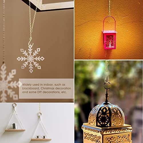 Chain for Hanging Plants, 10 Inch Gold Hanging Basket Chain