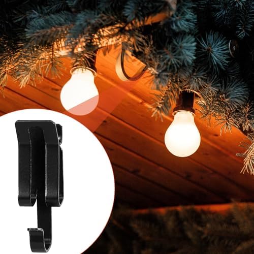 Zonon 100 Pcs Christmas Lights Metal Clips, Gutter Clips for Lights