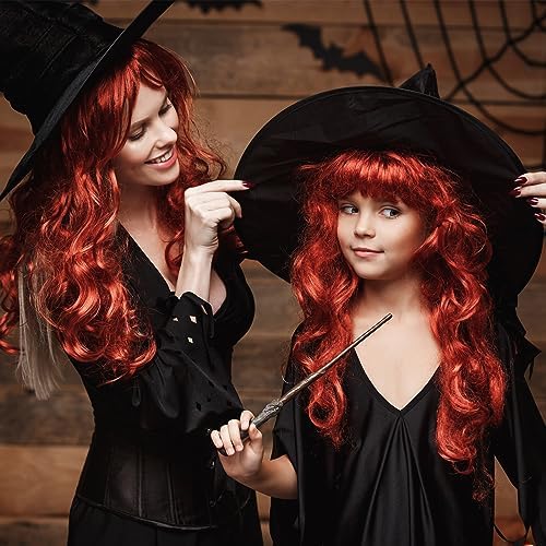 12 PCS Hanging Witch Hats Black/Pink, 16 PCS 3D Bats Stickers for Halloween Indoor Outdoor Decorations