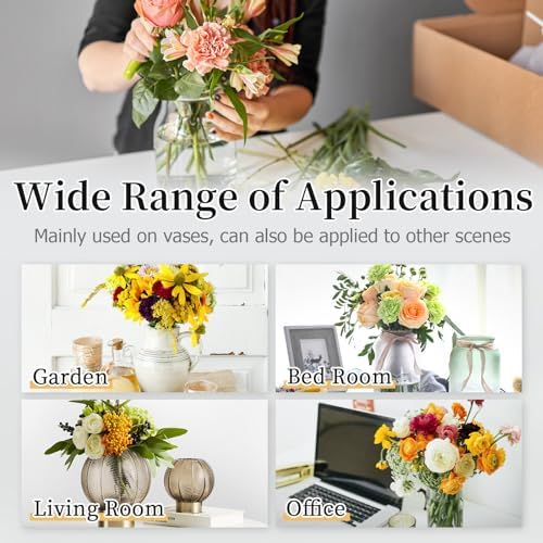 Flower Arranger Holder, Floral Arrangement Holder Bouquet Twister Reusable Gold Stainless Steel Round Metal Flower Lid Supplies for Plant Fixation (6 Pieces)