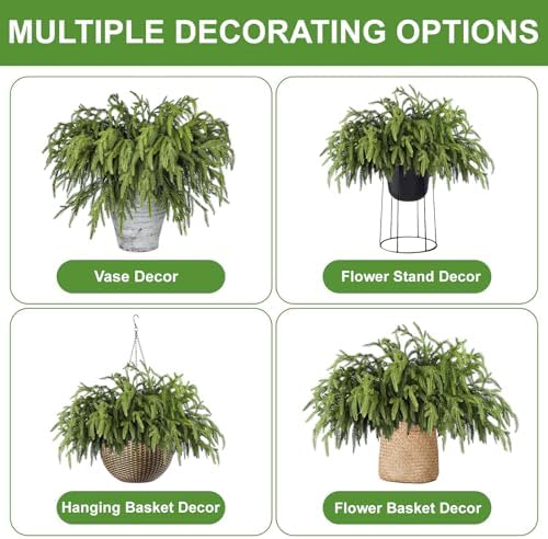 Artgar 24 Pcs Pine Branches - 18 Inch Artificial Green Pine Stem