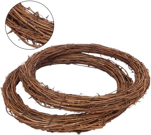 6 Pcs 12 Inch Natural Grapevine Wreath Set, Hand-Woven Vine Branch Wreaths for DIY Crafts, Christmas Decorations, Home & Event Styling