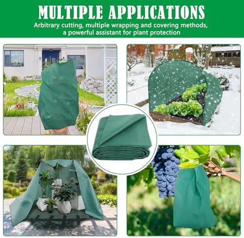 10X50 Ft Plant Cover Freeze Protection, 1.9oz/Yd² Thick Frost Cloth Blanket