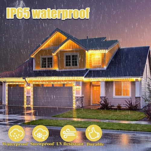 Vigdur LED Rope Lights Outdoor, 30FT 360 LEDs Warm White Rope Lights