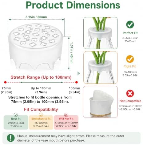 Flower Grid for Vase Silicone, Reusable Silicone Grid for Vase