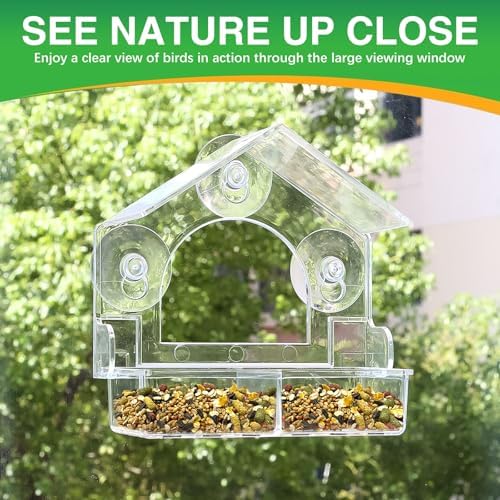 Clear Bird Feeder for Window