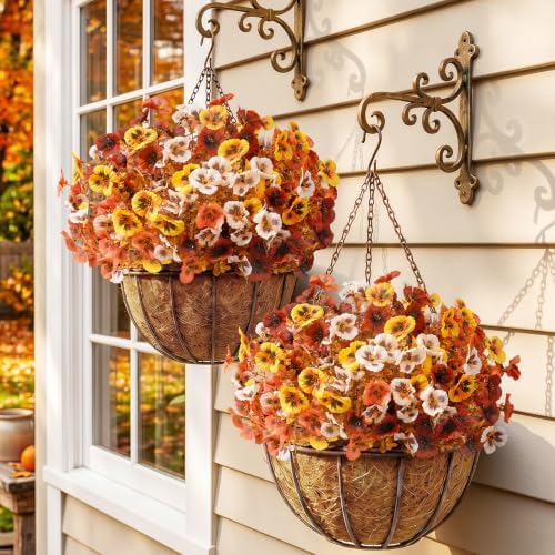 Lifewit Fall Artificial Flowers for Outdoor, Faux Flowers for Garden Decor