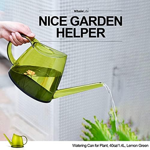 Small Indoor Plant Watering Can Long Spout 1.4L Green Lemon