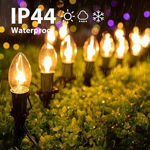 Christmas Pathway String Lights Outdoor,2Pack Total 51.4FT C9 Pathway Light
