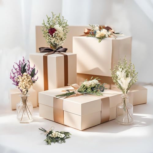 12/24 PCS Charming Dried Flowers Bouquet for Vase