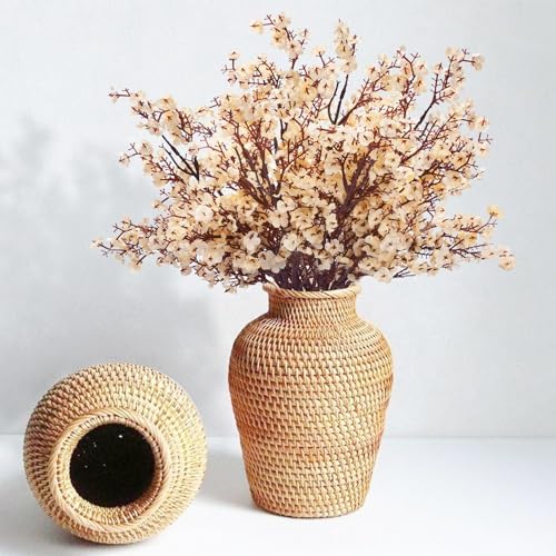 10 Pcs Fake Flowers, Real Touch Babys Breath Artificial Flowers, Champagne