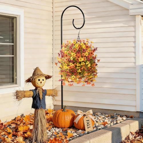 Homsunny Artificial Fake Mums Fall Flowers for Outdoor Decoration