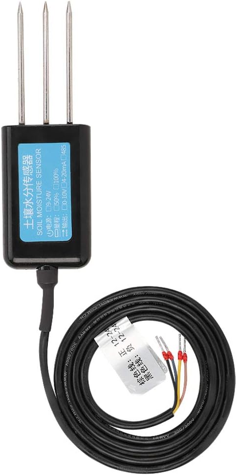 Naroote Soil Moisture Sensor, 0-10V Output Waterproof Greenhouse Soil Moisture Humidity Sensor Tester Meter Soil Test