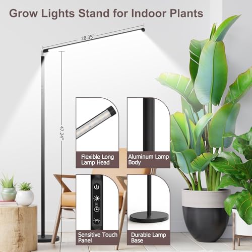 STERREN Plant Floor Lamp for Indoor Plants, Full Spectrum Grow Light