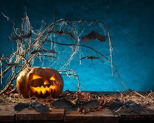 Liliful 50 Pcs Halloween Hanging Bats, Rubber, 6 Size, Black