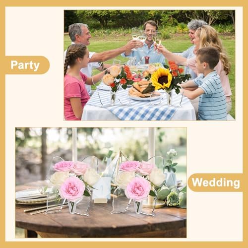 Acrylic Butterfly Vase for Flowers,Clear Art Flower Vases for Centerpieces Table Decoration,Acrylic Flower Vase for Home/Living Room/Office/Wedding/Coffee Table/Party Decor