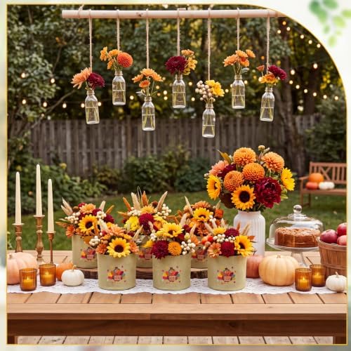 SATINIOR 24 Pack Succulents Favors Burlap Bags, Turkey, Linen