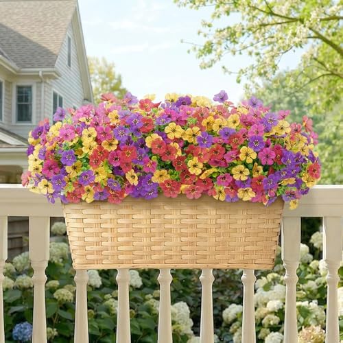 Lifewit Artificial Flowers for Outdoor, Faux Flowers for Garden Decor