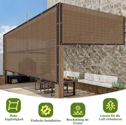 Shade Cloth,80% Sunblock Net with Metal Grommets and Reinforced Edges,Garden Sun Shade Netting,Used in Courtyards,Balconies,Carports,Greenhouse, Plants Growing,Chicken Coop Patios etc.10x14FT