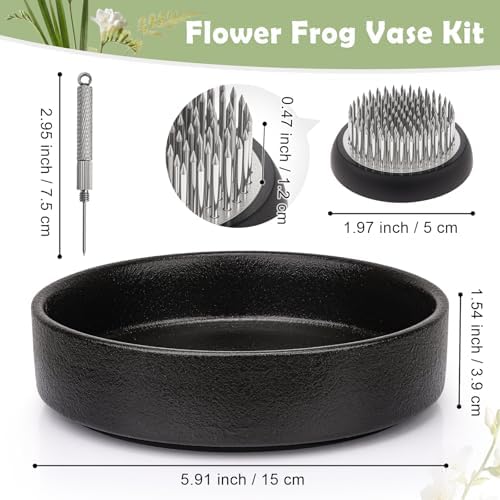 Japanese Flower Frog Ikebana Vase Kit for Flower Arrangement
