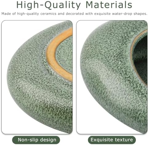 Ikebana Flower Frog Kit – Ceramic Bowl w/ 1.65" Kenzan for Japanese Arrangement