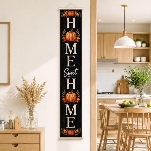 Home Sweet Home Fall Porch Door Banner Wall Decorations 8x47