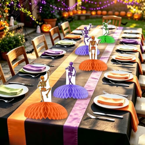 Skeleton Halloween Honeycomb Centerpieces for Birthday Baby Shower