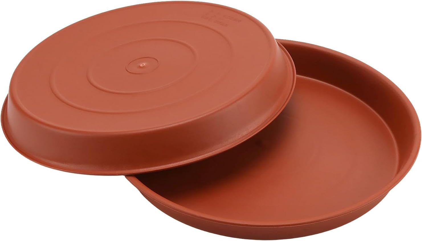 12 Pack Thickened 12 Inches Plastic Plant Pot Saucers, Plant Saucer Drip Tray with White Plant Labels, Flower Pot Tray
