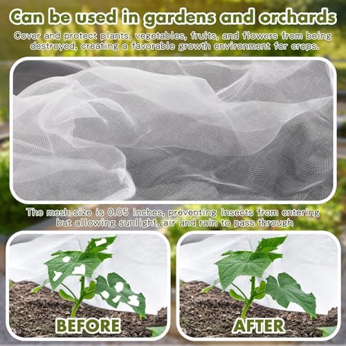 Woanger 3 Pack Garden Netting for Raised Beds 6 x 3 x 2 ft for Garden